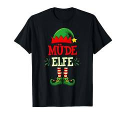 Müde Elfe Kostüm für Weihnachten Familien Partnerlook T-Shirt von Weihnachten Familien Partnerlook Outfit Shop