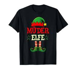 Müder Elfe Kostüm für Weihnachten Familien Partnerlook T-Shirt von Weihnachten Familien Partnerlook Outfit Shop