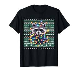 Weihnachten Waschbär Ugly Christmas Sweater Xmas Santa Claus T-Shirt von Weihnachten Geschenk Herren Damen Christmas Xmas