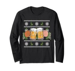 Bier Ugly Christmas Sweater Weihnachten Santa Claus Xmas Langarmshirt von Weihnachten Tshirt Bier Herren Damen Christmas