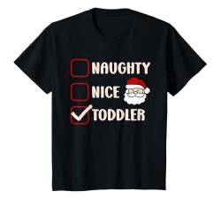 Kinder Weihnachten Kostüm NAUGHTY OR NICE OR TODDLER Baby T-Shirt von Weihnachts Geschenke Kinder Weihnachten Kostüm