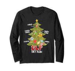 Weihnachten Kostüm ELF DIET PLAN Lustiges Kinder Weihnachts Langarmshirt von Weihnachts Geschenke Kinder Weihnachten Kostüm