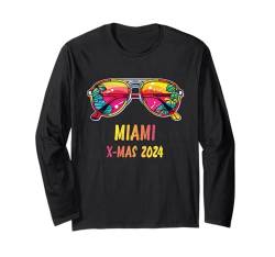 Miami X-Mas 2024 Sonnenbrillendesign, Weihnachten Langarmshirt von Weihnachtsferien