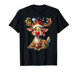 Weihnachtsshirt Herren Geschenk Geschenkidee Damen Rentier T-Shirt von Weihnachtsgeschenke Geschenk Santa Xmas Elch