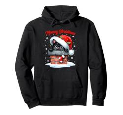 Weihnachtsoutfit Weihnachtspullover Niedliche Katze Im Kamin Pullover Hoodie von Weihnachtsgeschenke & Weihnachtspullover