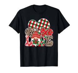 Love Christmas Weihnachten Wichtel Xmas Damen Mädchen T-Shirt von Weihnachtsoutfit Damen Herren Kinder