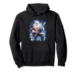 Weihnachtsmann mit Gitarre Pullover Hoodie von Weihnachtsoutfit