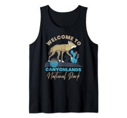 Willkommen im Canyonlands National Park Cactus Desert Mountain Tank Top von Welcome To Canyonlands National Park Cactus Desert