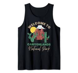 Willkommen im Canyonlands National Park Cactus Desert Mountain Tank Top von Welcome To Canyonlands National Park Cactus Desert