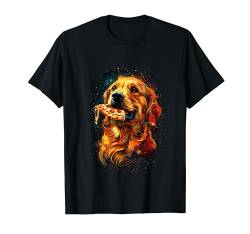 Pizza Hund I Hund isst Pizza Weltall T-Shirt von Weltraum Hund für Damen Herren & Kinder