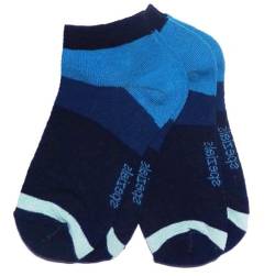 Weri Spezials Kinder Sneaker Socken für Jungen und Mädchen Baumwolle in 2er Sets Doppelpack farbige Design (39-42, Marine Modern 2er) von Weri Spezials