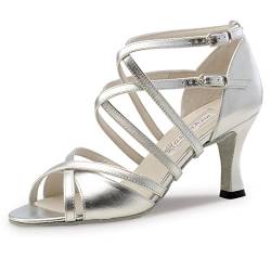 Werner Kern - Damen Tanzschuhe Eva 6.5 Chevro Silber [UK 5,5] von Werner Kern