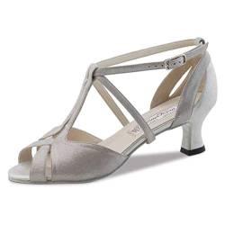 Werner Kern - Damen Tanzschuhe Francis - Veloursleder Perl Silber - 5,5 cm [UK 6] von Werner Kern