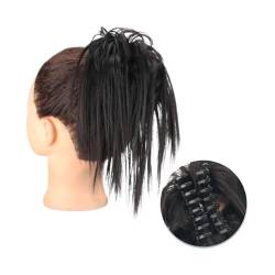 Brötchen-Haarteil Synthetische Haarverlängerung mit Krallenclip, unordentlicher Dutt, flauschiger Chignon, schwarzblonder Haarknoten, Hochsteckfrisur, falsches natürliches Haarteil for Frauen Haarteil von Wfxjyg2223