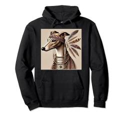 English Whippet Shirt Indianer Hund Indianer Pullover Hoodie von Whippet Gifts and Doggie Shirts