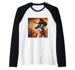 Lustiges Sheriff-Hunde-Shirt, Windhunde, Whippet, Hund, Mutter, Wilder Westen Raglan von Whippet Gifts and Doggie Shirts