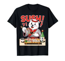 Weißer Eisbär Japanischer Essen Sushi Chef Kawaii Anime T-Shirt von WhitePolarBearAxis1