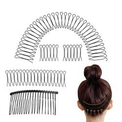 Draht-Haarkämme – flexible Borstenkämme, müheloses Hochsteckfrisur-Werkzeug, U-Pin, dehnbare Seitenkämme, dekorative Pony-Clips, Frizz-Haarstyling-Zubehör für Frauen und Mädchen von Whnbuij