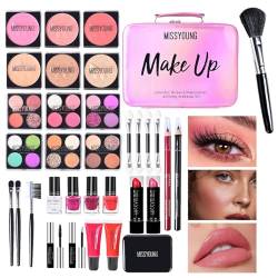 Whnbuij Komplettes Make-up-Kit | Professionelles Make-up-Kit - Full Start Kosmetikset für Frauen und Mädchen, inklusive Kosmetik, Make-up-Tools und tragbarer Tasche von Whnbuij