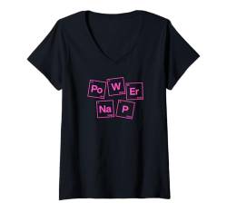 Damen Power Nap Chemie Periodensystem Ästhetik T-Shirt mit V-Ausschnitt von Wholesome Napping Essentials For Nap Time