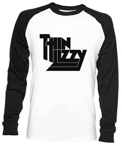 Thin Lizzy Merchandise Unisex Herren Frau Baseball T-shirt Weiß Unisex Baseball T-shirt von Wigoro