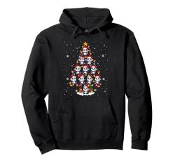 Gruppe Santa Pandas als Weihnachtsbaum bunte Lichter Pullover Hoodie von Wild Animal Christmas Costume