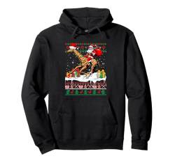 Santa Riding Giraffe Christmas Sweater Colorful Costume Kids Pullover Hoodie von Wild Animal Christmas Costume