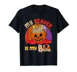 Vintage Retro My Beaver Is My Boo Halloween Animal Lover T-Shirt von Wild Animal Halloween Costume