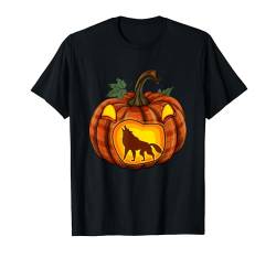 Wolf Inside Carved Pumpkin Halloween Kids Funny Party T-Shirt von Wild Animal Halloween Costume