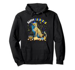 Happy Chanukkah Gepard Kostüm jüdische Symbole Menorah-Liebhaber Pullover Hoodie von Wild Animal Hanukkah Costume