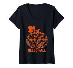 Damen Fall Thanksgiving Bearded Dragons Cute Pumpkin Shape Kids T-Shirt mit V-Ausschnitt von Wild Animal Thanksgiving Costume