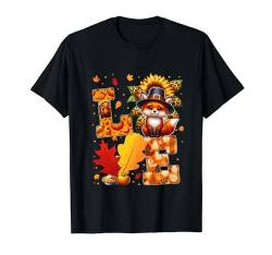 LOVE Thanksgiving Fuchs Kostüm Herbst Blätter Sonnenblume T-Shirt von Wild Animal Thanksgiving Costume