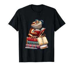 Bearded Dragon Reading Books Matching Bookworm Librarian T-Shirt von Wild Animal Vacations Costume