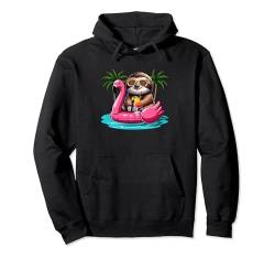 Faultier Sonnenbrille auf Flamingo Süßes Float Kostüm Sommer Pullover Hoodie von Wild Animal Vacations Costume