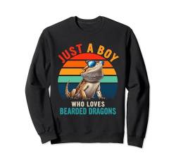 Vintage Retro A Boy Loves Bearded Dragons Animal Sunglasses Sweatshirt von Wild Animal Vacations Costume