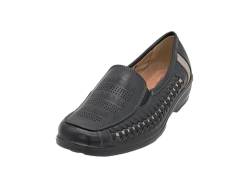 Wildora® Damen Casual Slip-on Loafer Bequeme Flache Schuhe im Mokassin Stil (Schwarz-Grau, 39) von Wildora