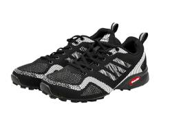 Wildora Damen Herren Wanderschuhe Bequeme Trail Running Trekkingschuhe (Schwarz-Weiß,44) von Wildora