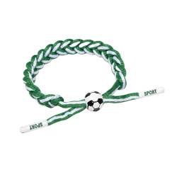 Verstellbares Team-Armband, Fußball-Armbänder, verstellbares Charm-Armband, Teamspieler, Freundschaftsschnur, Metall, Sekundärer Stein von Wilitto