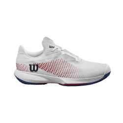 Wilson Damen KAOS Swift 1.5 Clay Tennis Shoe, White/Deja Vu Blue Red, 43 1/3 EU von Wilson