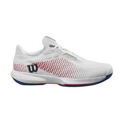 Wilson Herren KAOS Swift 1.5 Clay Tennis Shoe, White/Deja Vu Blue Red, 42 EU von Wilson