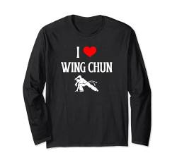 I Love Wing Chun I Heart Wing Chun Chinese Martial Art Liebhaber Langarmshirt von Wing Chun Lover I Love Wing Chun Martial Arts Co