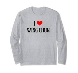 I Love Wing Chun I Heart Wing Chun Chinese Martial Art Liebhaber Langarmshirt von Wing Chun Lover I Love Wing Chun Martial Arts Co