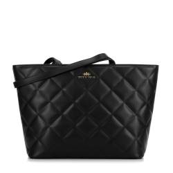 Wittchen Geflügelte Shopper-Tasche Aus Gestepptem Leder Für Damen Schwarz Elegance Naturleder von Wittchen