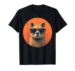 Lustiges Capybara Retro Design Wasserschwein Nagetier Outfit T-Shirt von Witzige Capybaras Wildtier Vintage Grafik Kostüm