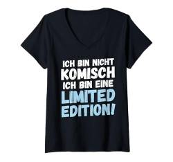 Damen Ich bin nicht komisch bin eine Limited Edition Spruch lustig T-Shirt mit V-Ausschnitt von Witzige ironische sarkastische Sprüche Geschenke