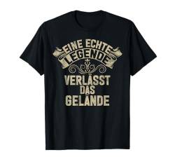 Rentnerin Eine Echte Legende Verlässt Dast Gelände Pension T-Shirt von Witziges Design für Pensionierung und Ruhestand