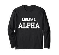 Wolf Alpha Mama Sigma Match Family Tribe Moon Ehefrau Mama Mama Langarmshirt von Wolf Family Tees