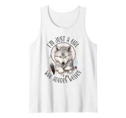 Ich bin nur ein Mädchen, das Wölfe liebt - Women Wolf Tank Top von Wolf Lover Gifts for Men & Women