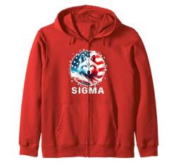 Sigma Meme Shirts Ironisches Meme-Shirt Cooles Lustiges Sigma Wolf Kapuzenjacke von Wolf Sigma Shirt What The Sigma Ironic Meme Shirt