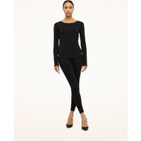 Wolford - Jersey Top Long Sleeves, Frau, black, Größe: L von Wolford